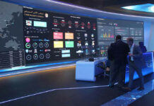 License REVOCATION Threats Rock Big Media Cybersecurity command center with large digital display screens.